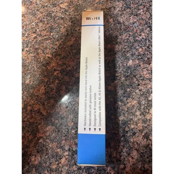 Brown Leather Watch Band for Apple Watch 42/44/45/49mm NIB - Picture 6 of 7